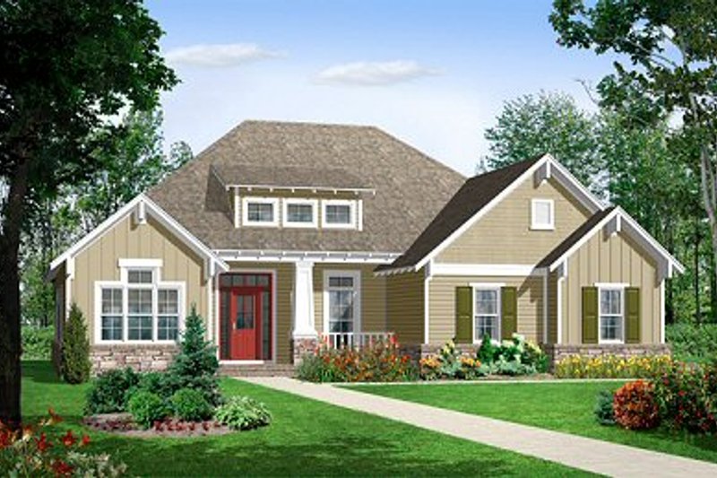 Home Plan - Craftsman Exterior - Front Elevation Plan #21-212