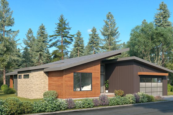 Exterior - Other Elevation 1 for Contemporary House Plan #1066-181 - 3 bed, 3 bath