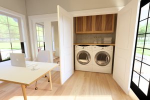 Interior - Laundry for Farmhouse House Plan #126-296 - 1 bed, 1 bath
