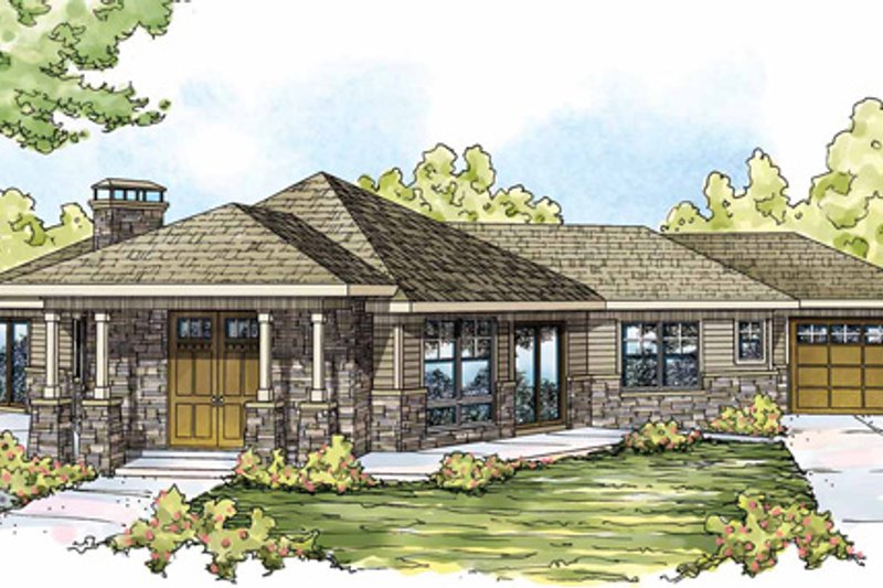 Home Plan - Craftsman Exterior - Front Elevation Plan #124-830