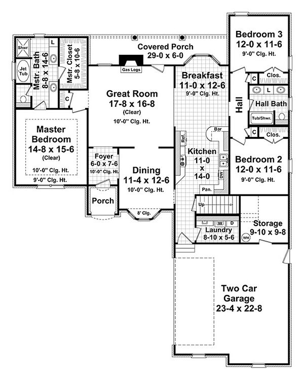 House Design - European Floor Plan - Main Floor Plan #21-239