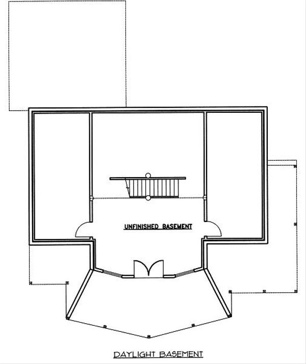 House Blueprint - Bungalow Floor Plan - Lower Floor Plan #117-546