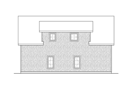 Exterior - Rear Elevation for Traditional House Plan #22-640 - 1 bed, 1 bath