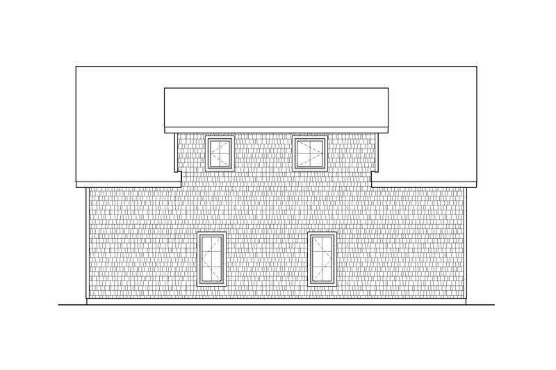 House Plan Design - Exterior - Rear Elevation for Traditional House Plan #22-640 - 1 bed, 1 bath