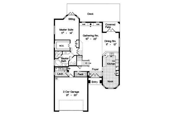 Floor Plan - Main Floor for European House Plan #417-290 - 4 bed, 3.5 bath