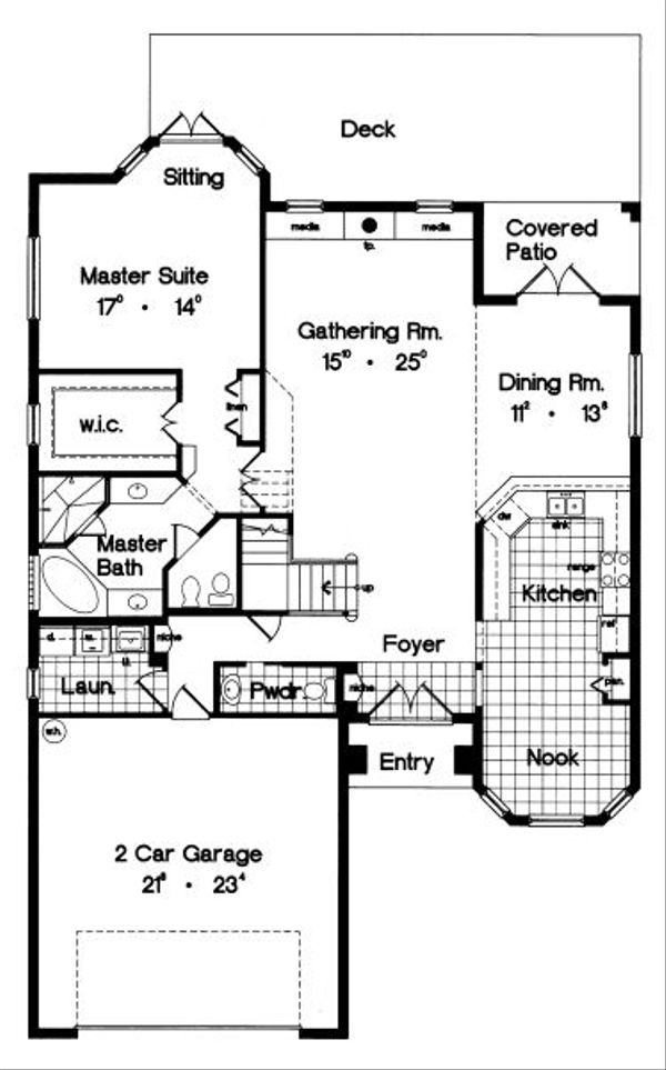 European Floor Plan - Main Floor Plan #417-290