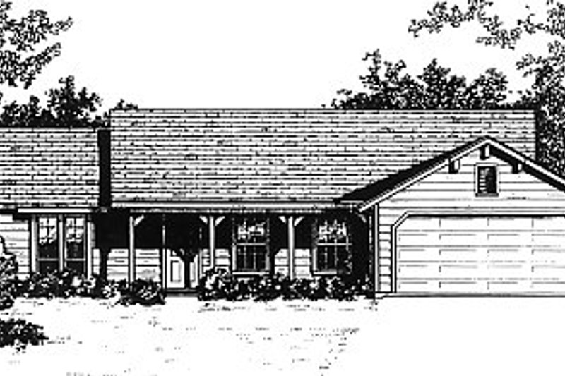 Home Plan - Traditional Exterior - Front Elevation Plan #14-143