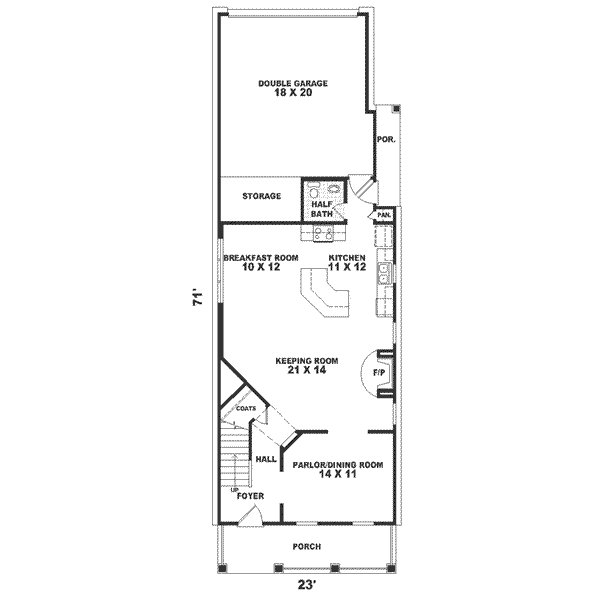 Southern Floor Plan - Main Floor Plan #81-113