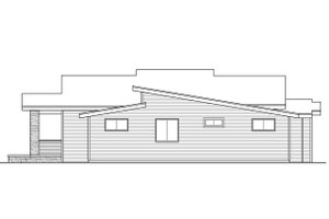 Exterior - Rear Elevation for Modern House Plan #124-1246 - 3 bed, 2.5 bath