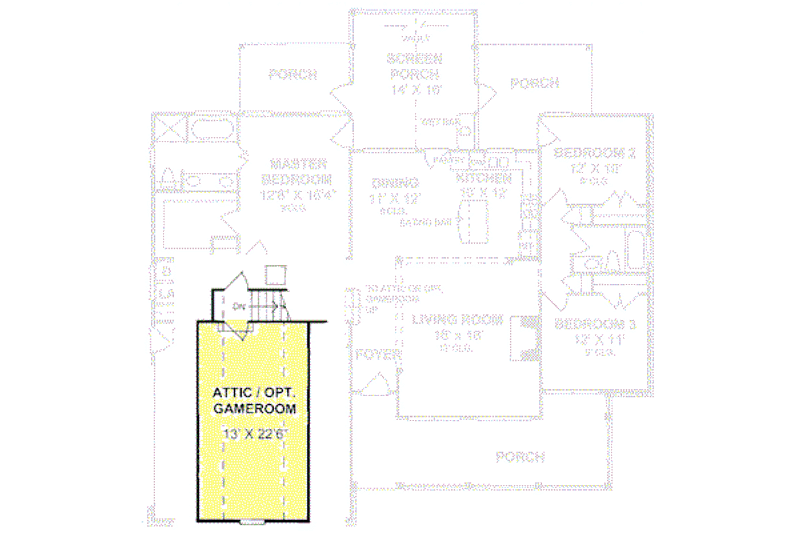 Home Plan - Floor Plan - Other Floor for Country House Plan #20-180 - 3 bed, 2 bath