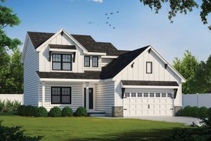 Exterior - Front Elevation 3 for Farmhouse House Plan #20-2362 - 3 bed, 3 bath