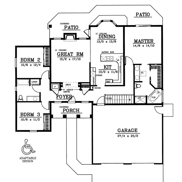 Home Plan - European Floor Plan - Other Floor Plan #92-101