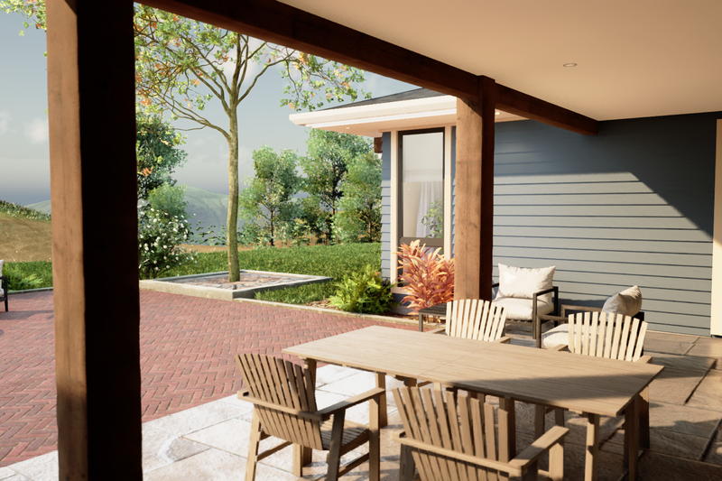 Architectural House Design - Exterior - Rear Elevation 5 for Prairie House Plan #48-1069 - 4 bed, 3.5 bath