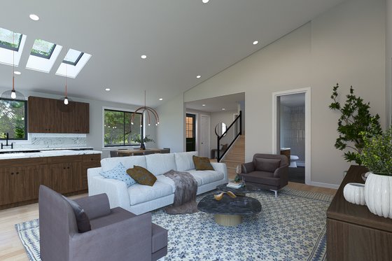 Interior - Family Room 1 for Modern House Plan #1060-236 - 4 bed, 4 bath