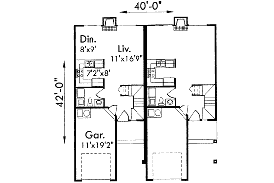 Floor Plan - Main Floor for Traditional House Plan #303-355 - 4 bed, 2.5 bath