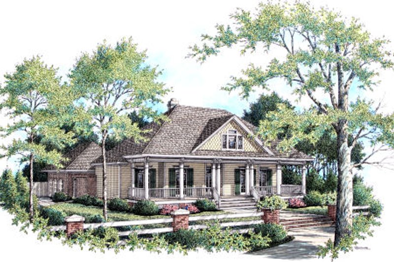 Home Plan - Southern Exterior - Front Elevation Plan #45-343