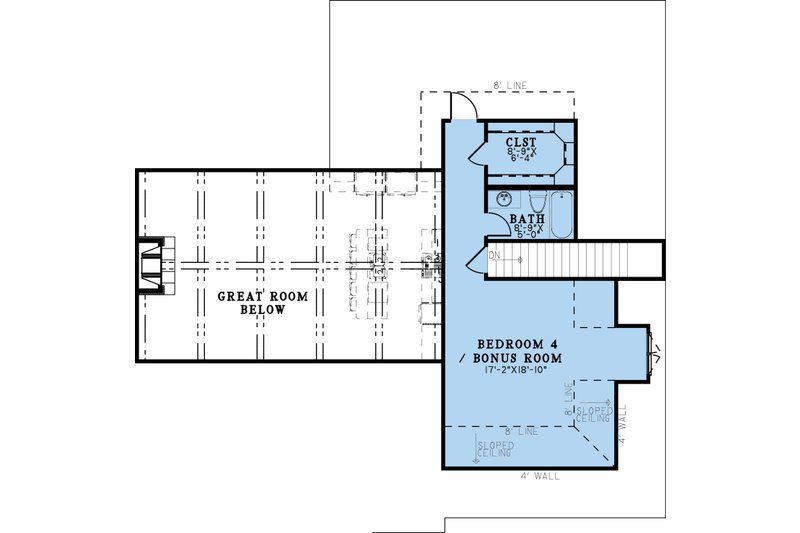 Architectural House Design - Floor Plan - Upper Floor for Craftsman House Plan #923-347 - 3 bed, 2.5 bath