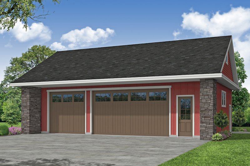 Home Plan - Exterior - Front Elevation 3 for Traditional House Plan #124-1225, 0.5 bath