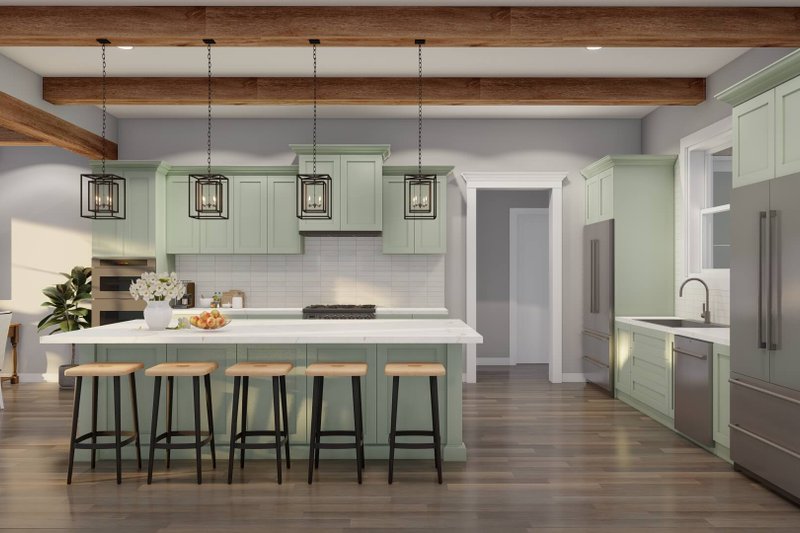 House Design - Interior - Kitchen for Farmhouse House Plan #923-408 - 3 bed, 3.5 bath