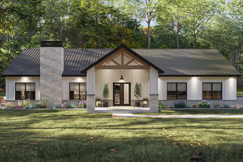 Barndominium Style House Plan - 2 Beds 2 Baths 1891 Sq/Ft Plan #455-505