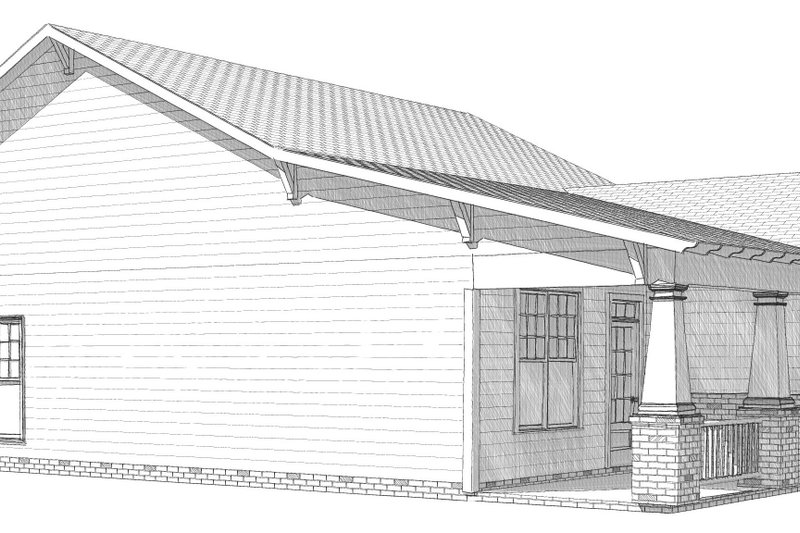House Blueprint - Left Side Elevation