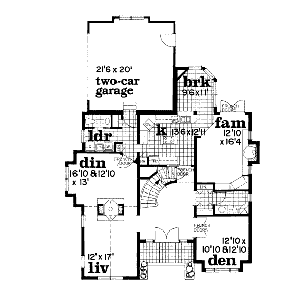 European Floor Plan - Main Floor Plan #47-462