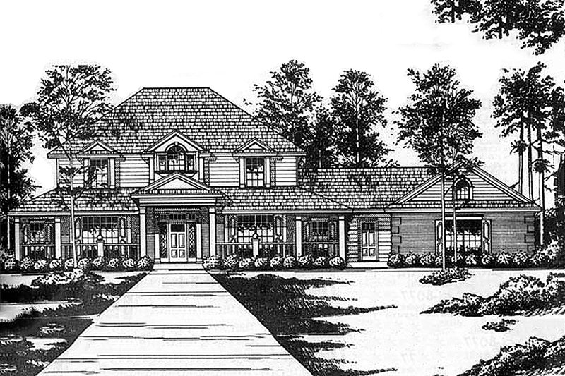 Country Style House Plan - 5 Beds 3.5 Baths 2983 Sq/Ft Plan #40-397
