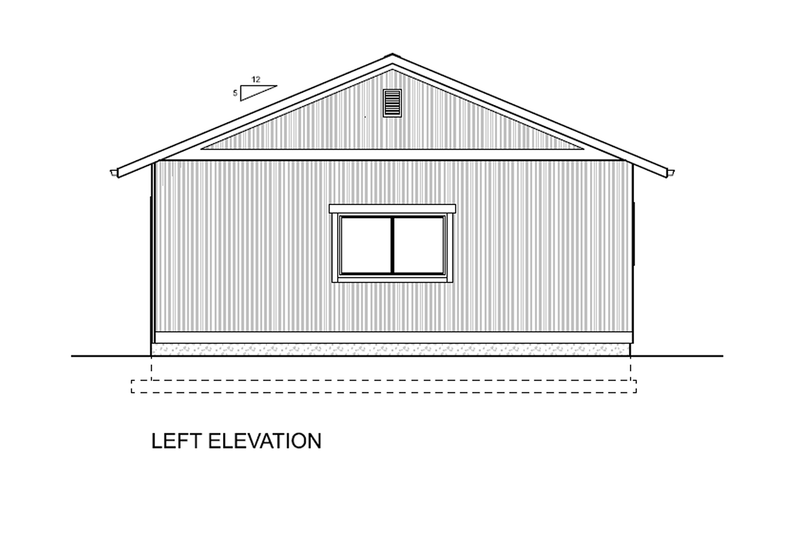 House Design - Exterior - Other Elevation 2 for Farmhouse House Plan #126-283, 1 bath