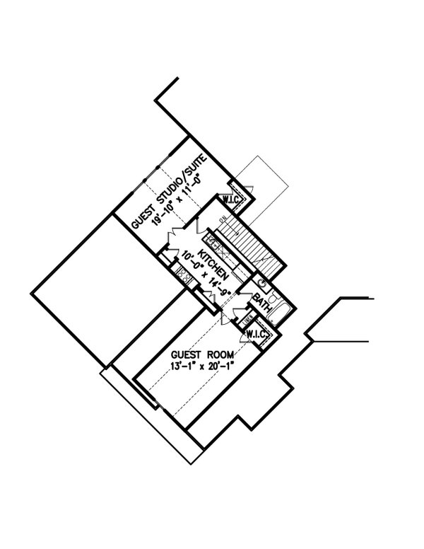 House Blueprint - Craftsman Floor Plan - Upper Floor Plan #54-489