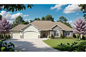Home Plan - Traditional Exterior - Front Elevation Plan #58-165