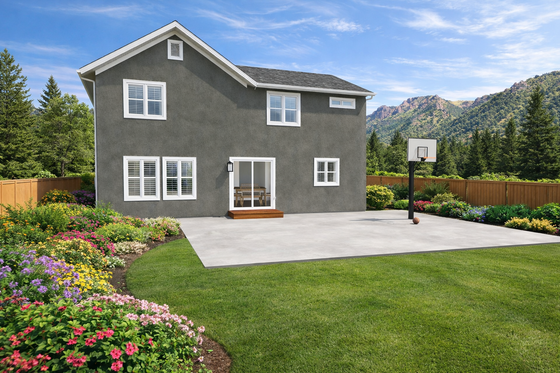 Exterior - Rear Elevation 1 for Traditional House Plan #1060-455 - 3 bed, 2 bath