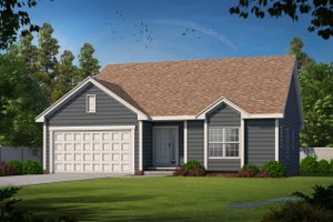 Ranch Exterior - Front Elevation Plan #20-2290