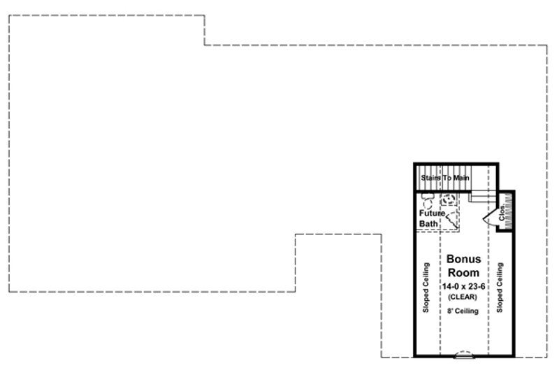 House Blueprint - Floor Plan - Upper Floor for Ranch House Plan #21-625 - 3 bed, 2.5 bath