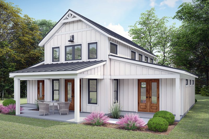 Dream House Plan - Exterior - Rear Elevation for Barndominium House Plan #932-1130 - 2 bed, 2.5 bath