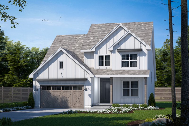 Modern Style House Plan - 4 Beds 3.5 Baths 2437 Sq/Ft Plan #20-2487