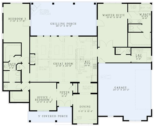 European Floor Plan - Main Floor Plan #17-2543