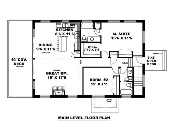 House Blueprint - Craftsman Floor Plan - Main Floor Plan #117-1071