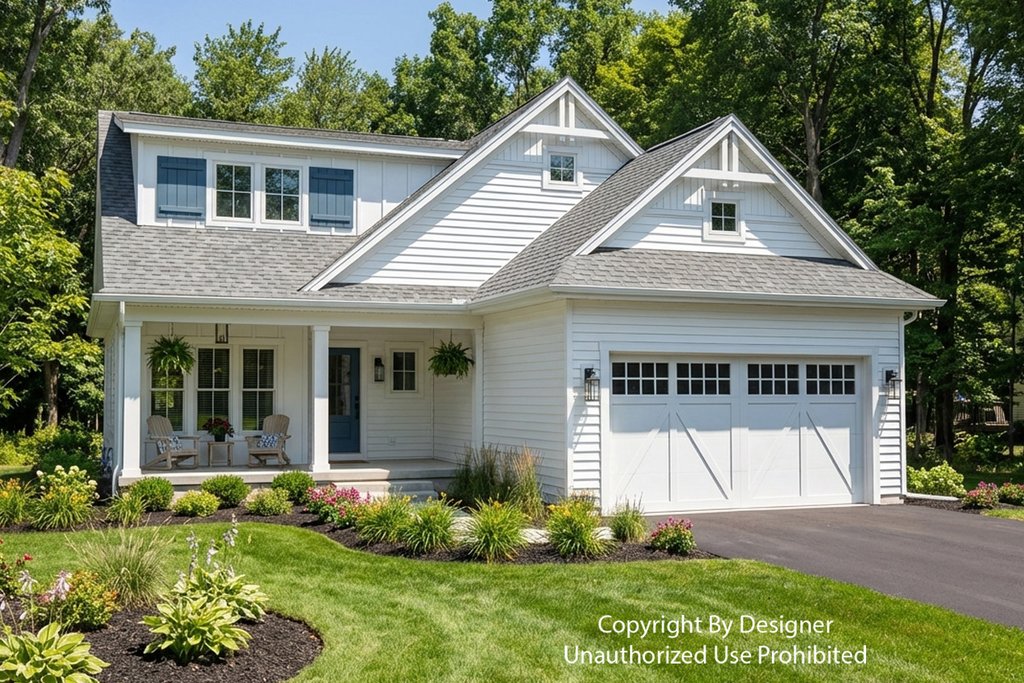 Exterior - Front Elevation 2 for Farmhouse House Plan #51-1527 - 3 bed, 2.5 bath