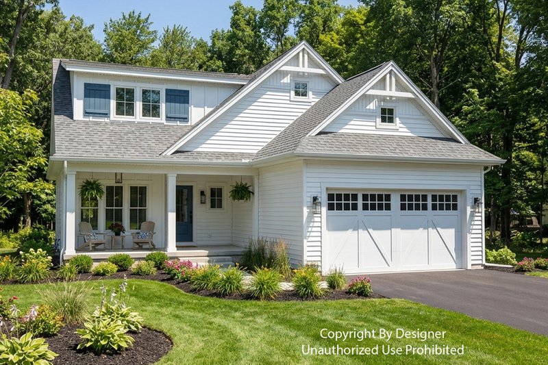 Exterior - Front Elevation 2 for Farmhouse House Plan #51-1527 - 3 bed, 2.5 bath