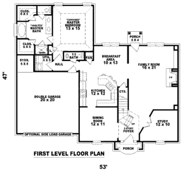 European Floor Plan - Main Floor Plan #81-13684