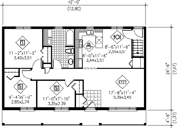 Ranch Floor Plan - Main Floor Plan #25-4129