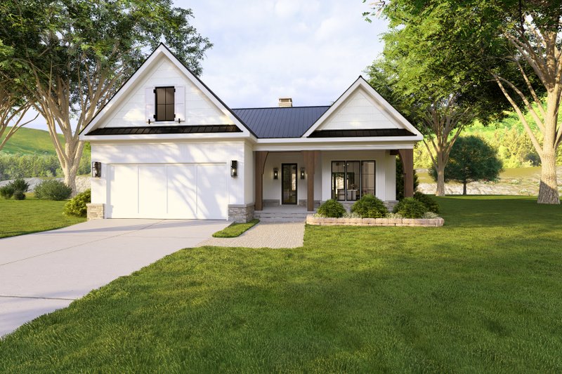 Home Plan - Exterior - Front Elevation 4 for Farmhouse House Plan #1094-32 - 3 bed, 2 bath