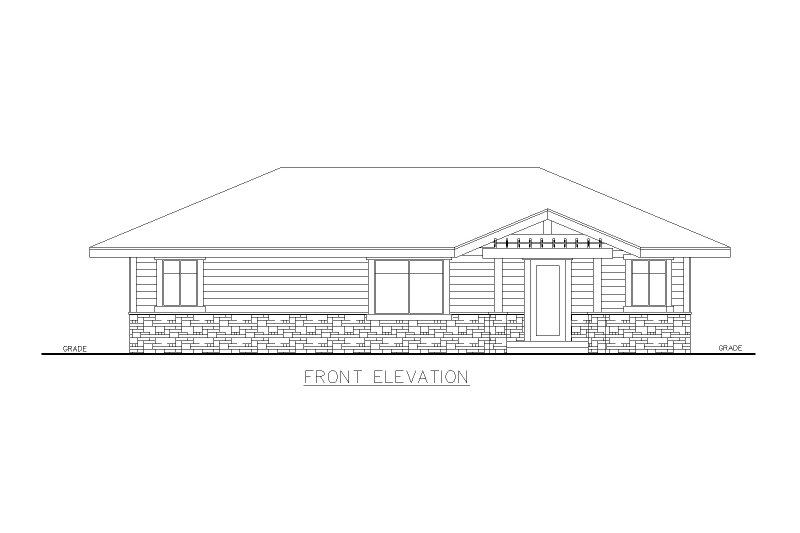 Dream House Plan - Exterior - Front Elevation 3 for Adobe / Southwestern House Plan #117-1031, 2 bath