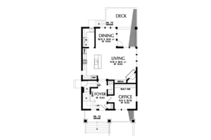 Floor Plan - Main Floor for Craftsman House Plan #48-678 - 4 bed, 3.5 bath