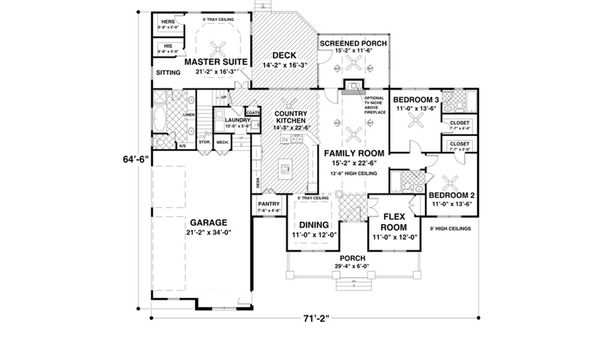 Traditional Floor Plan - Main Floor Plan #56-639