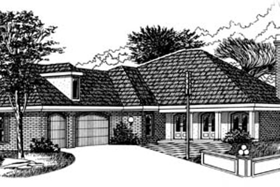 Exterior - Front Elevation House Plan #15-212 - 4 bed, 4 bath