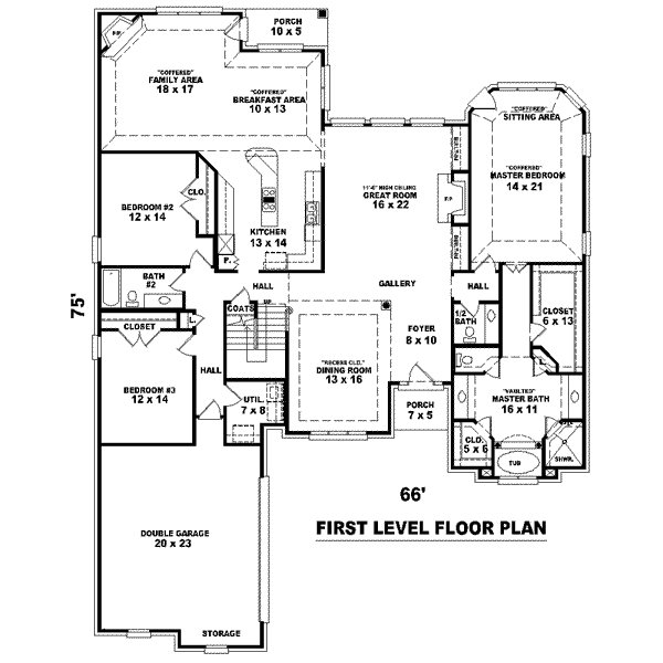 European Floor Plan - Main Floor Plan #81-1622