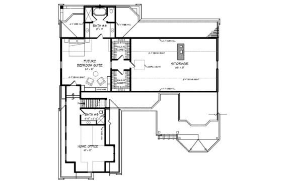 Floor Plan - Upper Floor for Colonial House Plan #440-4 - 4 bed, 3.5 bath