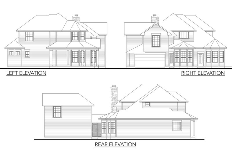 Dream House Plan - Exterior - Other Elevation 1 for Traditional House Plan #80-148 - 3 bed, 2.5 bath