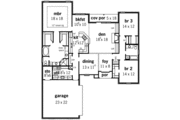European Style House Plan - 3 Beds 2 Baths 2320 Sq/Ft Plan #16-296 